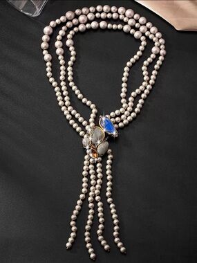 ALEXIS BITTAR Cluster Y-Drop Pearl Necklace